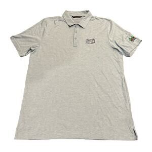 Travis Matthew Polo Golf‎ Shirt Performance Size XL Navy Blue (Company Logos)